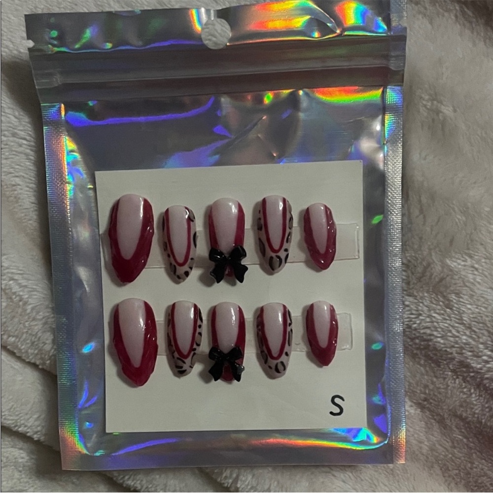 Nails Leopard Print Hand Gel painted by Me NEW